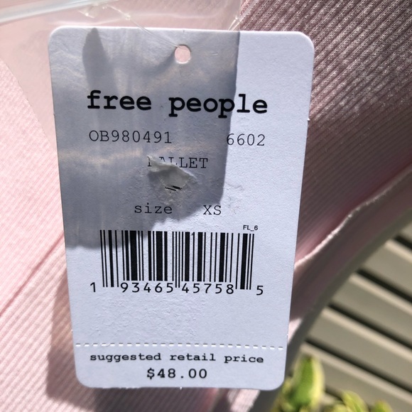 NWT Free People Pink Dale Back Cutout Lace Tank - Picture 11 of 11